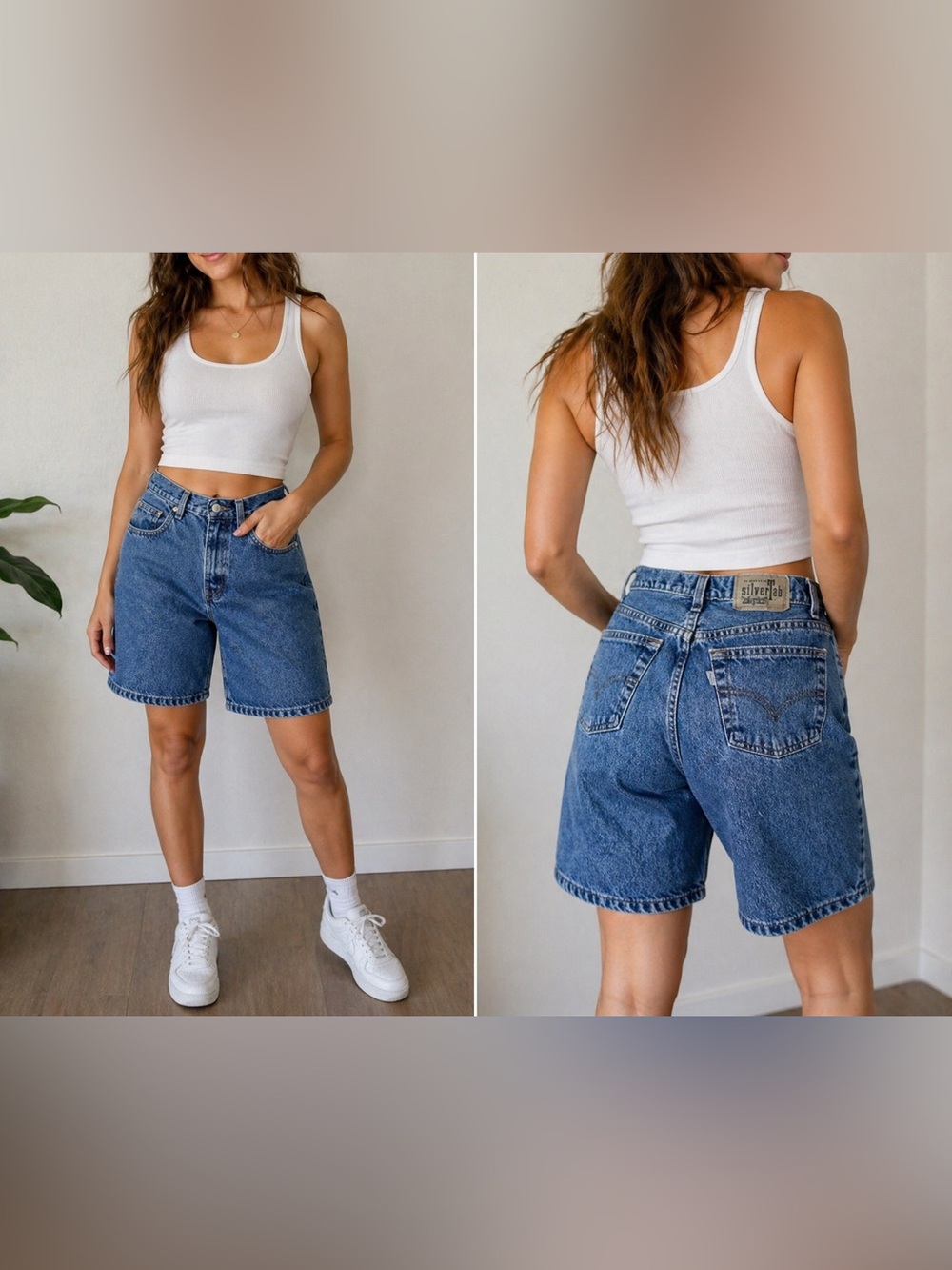 Levis SilverTab Loose Fit Denim Shorts Size 12 USA Made Vintage 90s High Rise